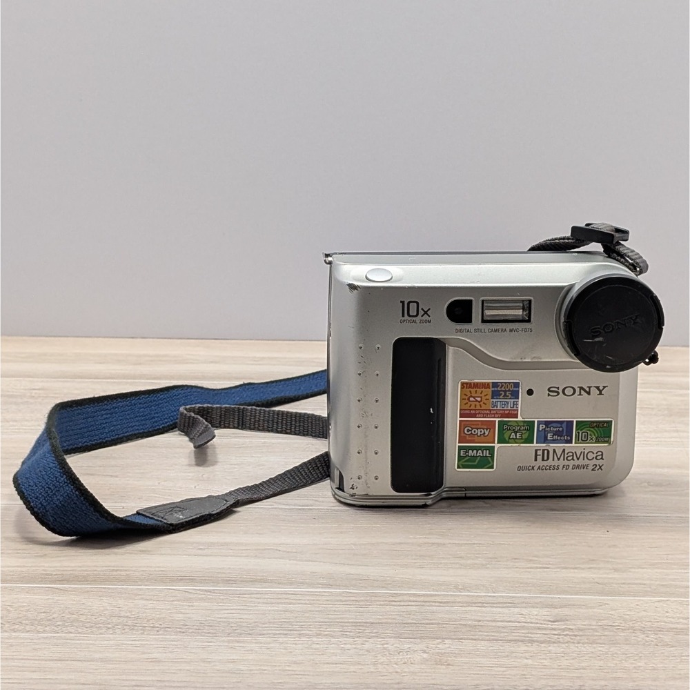 Sony Mavica MVC-FD75 0.4MP Digital Camera + Battery For Parts Or Repair